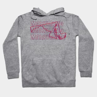 Maryland State Map & Label Hoodie